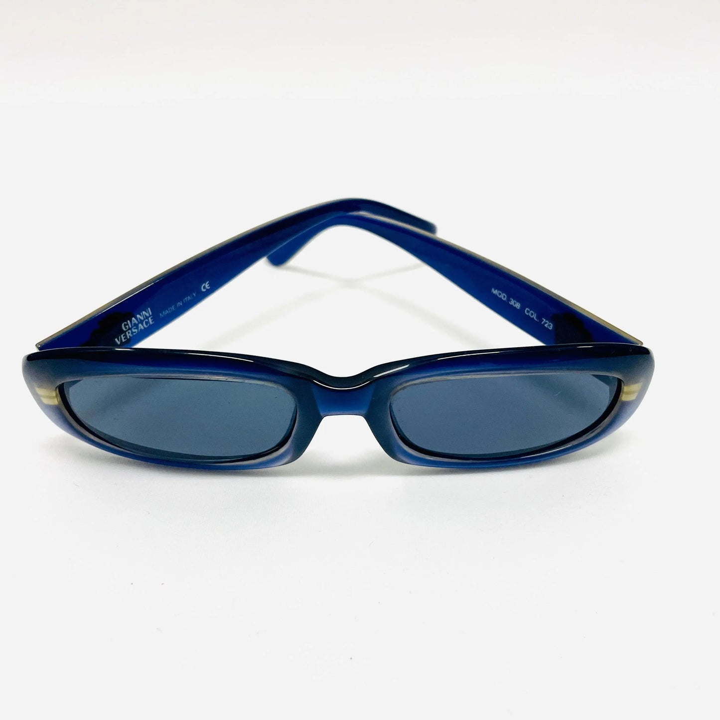 Vintage-Gianni-Versace-Sonnenbrille-Sunglasses-Model-308-Blue-Medusa Alt-Text bearbeiten