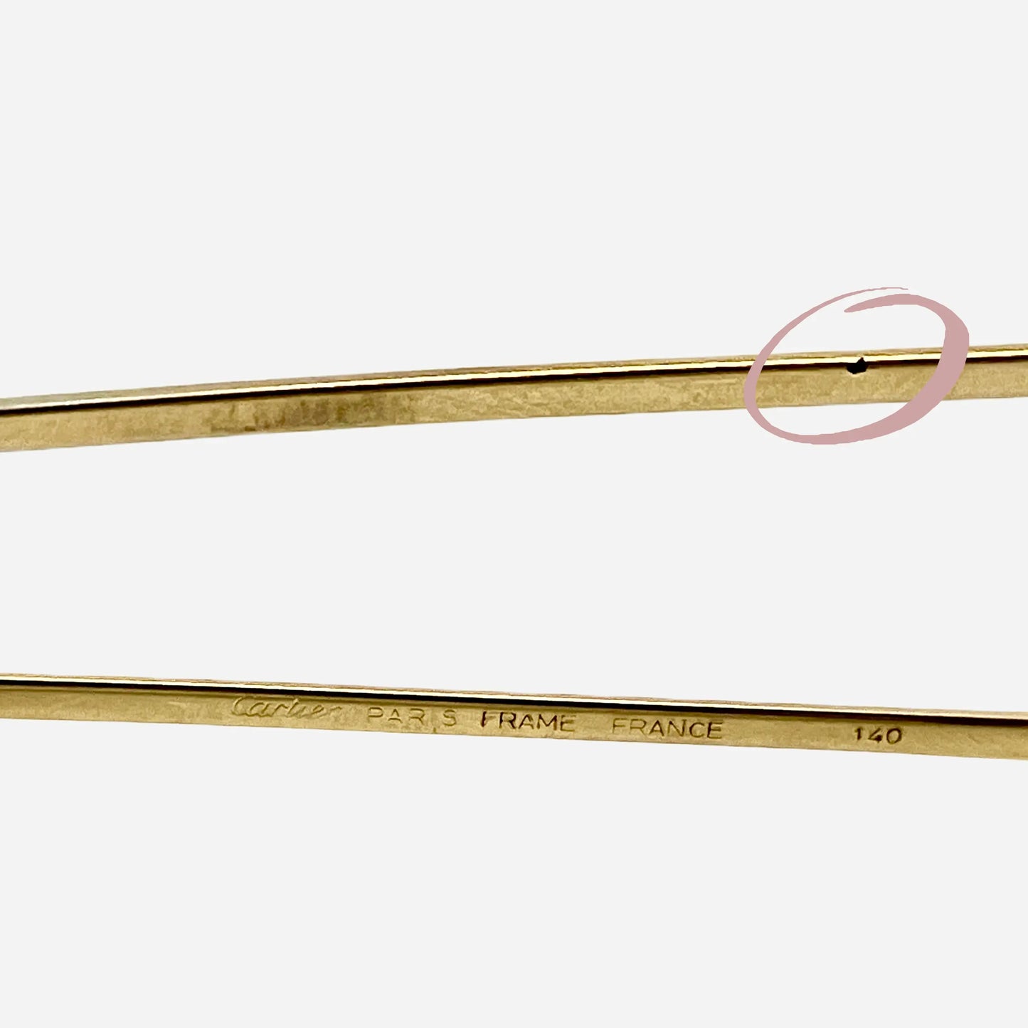Vintage-Cartier-Ascot-Must-Louis-Sonnenbrille-Sunglasses-22CT-Gold-Plated-Custom-Temples