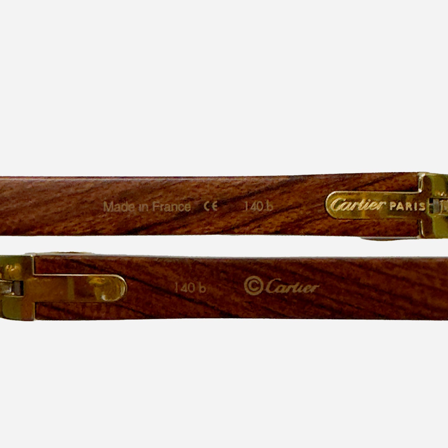 Vintage-Cartier-C-Decor-Bubinga-Wood-Rimless-Rahmenlose-Sonnenbrille-the-seekers-sunglasses-temples