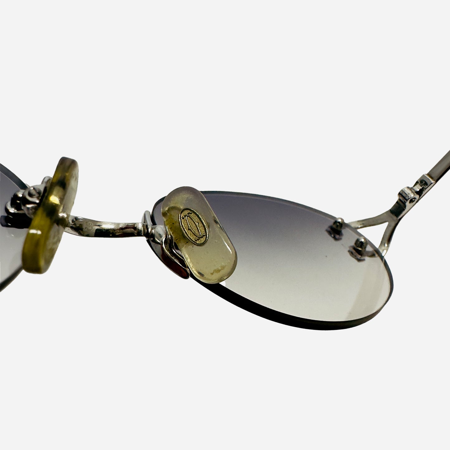 Vintage-Cartier-Sonnenbrille-Sunglasses-Little-C-Size-18-Platin-designer-the-seekers-sunglasses-nose-pads