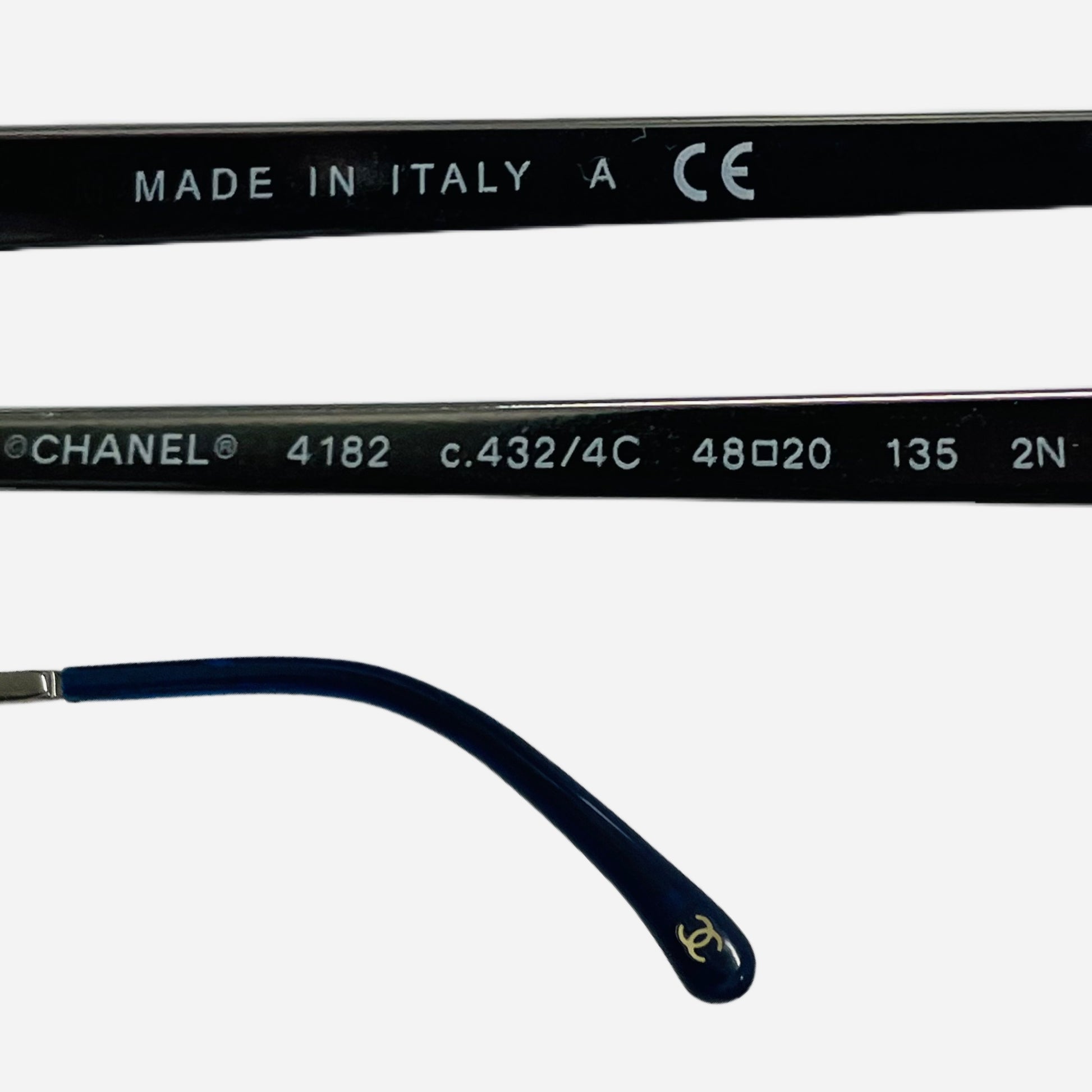 The-Seekers-Vintage-Coco-Chanel-Sunglasses-Sonnenbrille-Customized-4182-temples