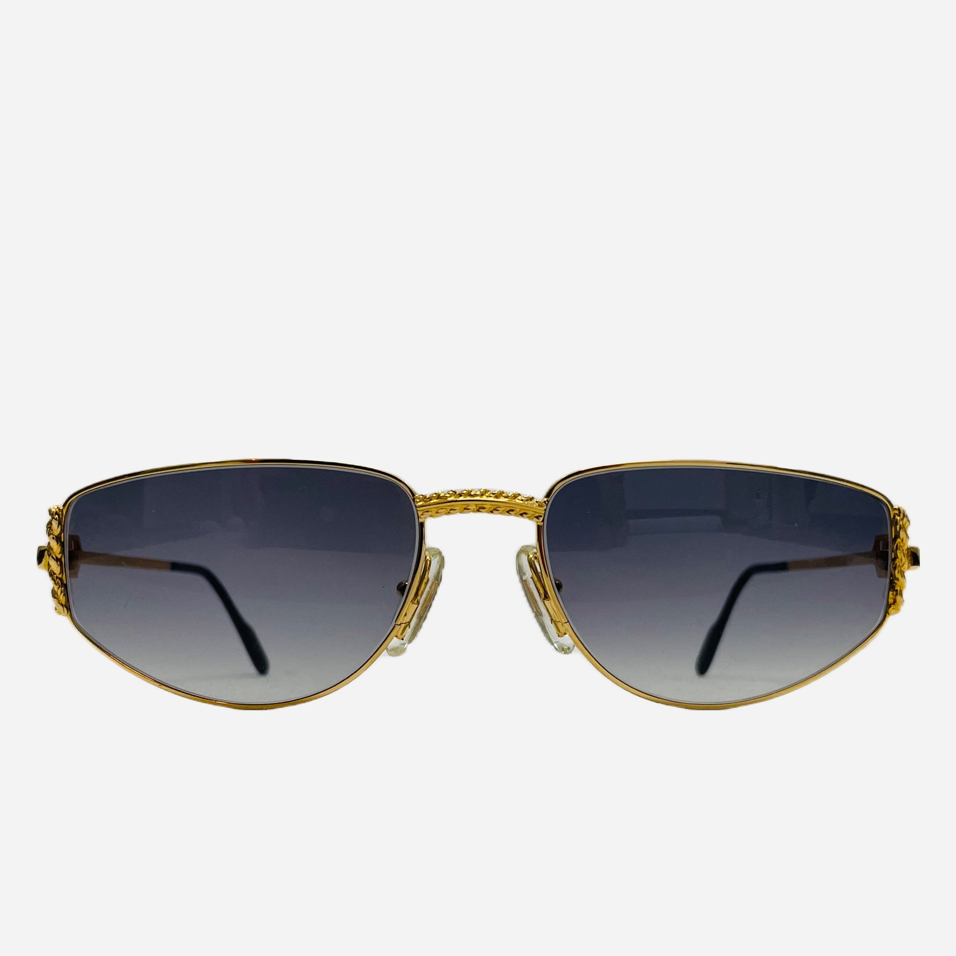 Tiffany-Lunettes-Sonnenbrille-Sunglasses-the-seekers-vintage-designer-sunglasses-23-Carats-Gold