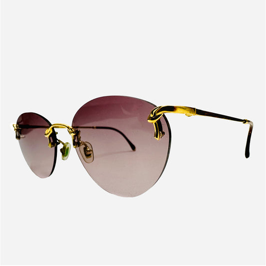 Vintage-Boucheron-Paris-Sonnenbrille-Sunglasses-Lunettes-Gold-04144-rimless-rahmenlos-the-seekers-front