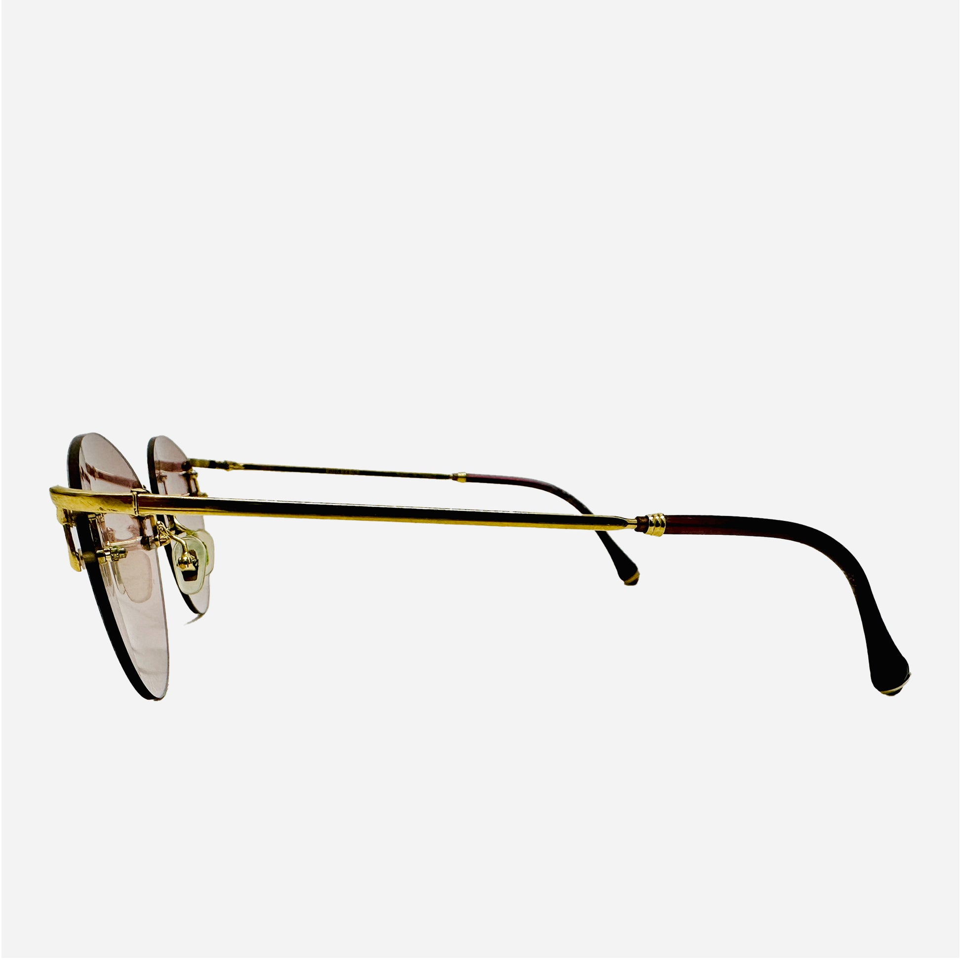 Vintage-Boucheron-Paris-Sonnenbrille-Sunglasses-Lunettes-Gold-04144-rimless-rahmenlos-the-seekers-side