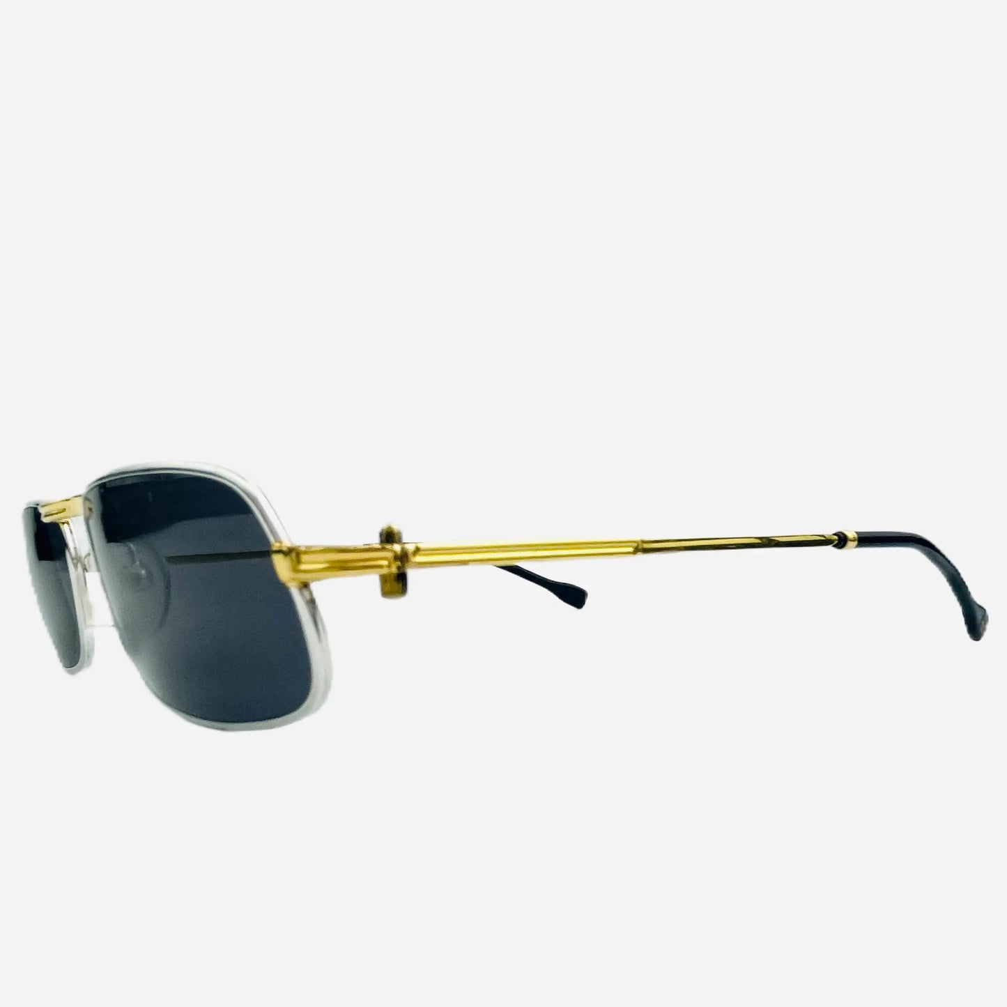 Vintage-Boucheron-Paris-Sonnenbrille-Sunglasses-Lunettes-Gold-Silver-side-2