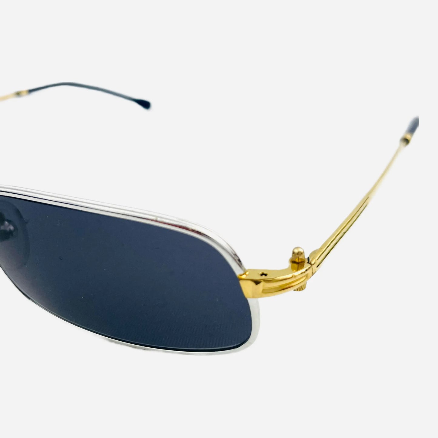 Vintage-Boucheron-Paris-Sonnenbrille-Sunglasses-Lunettes-Gold-Silver-side-detail