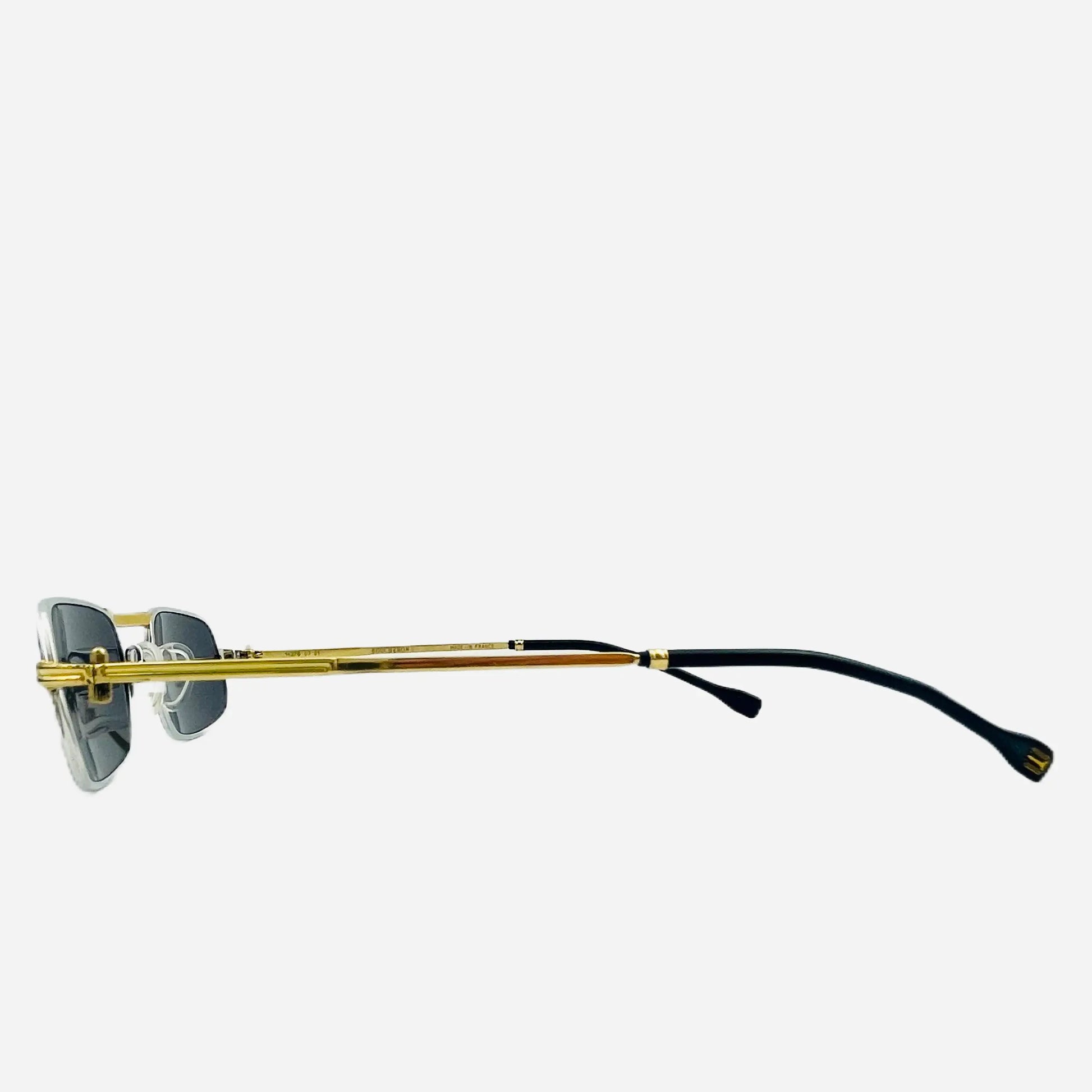 Vintage-Boucheron-Paris-Sonnenbrille-Sunglasses-Lunettes-Gold-Silver-side