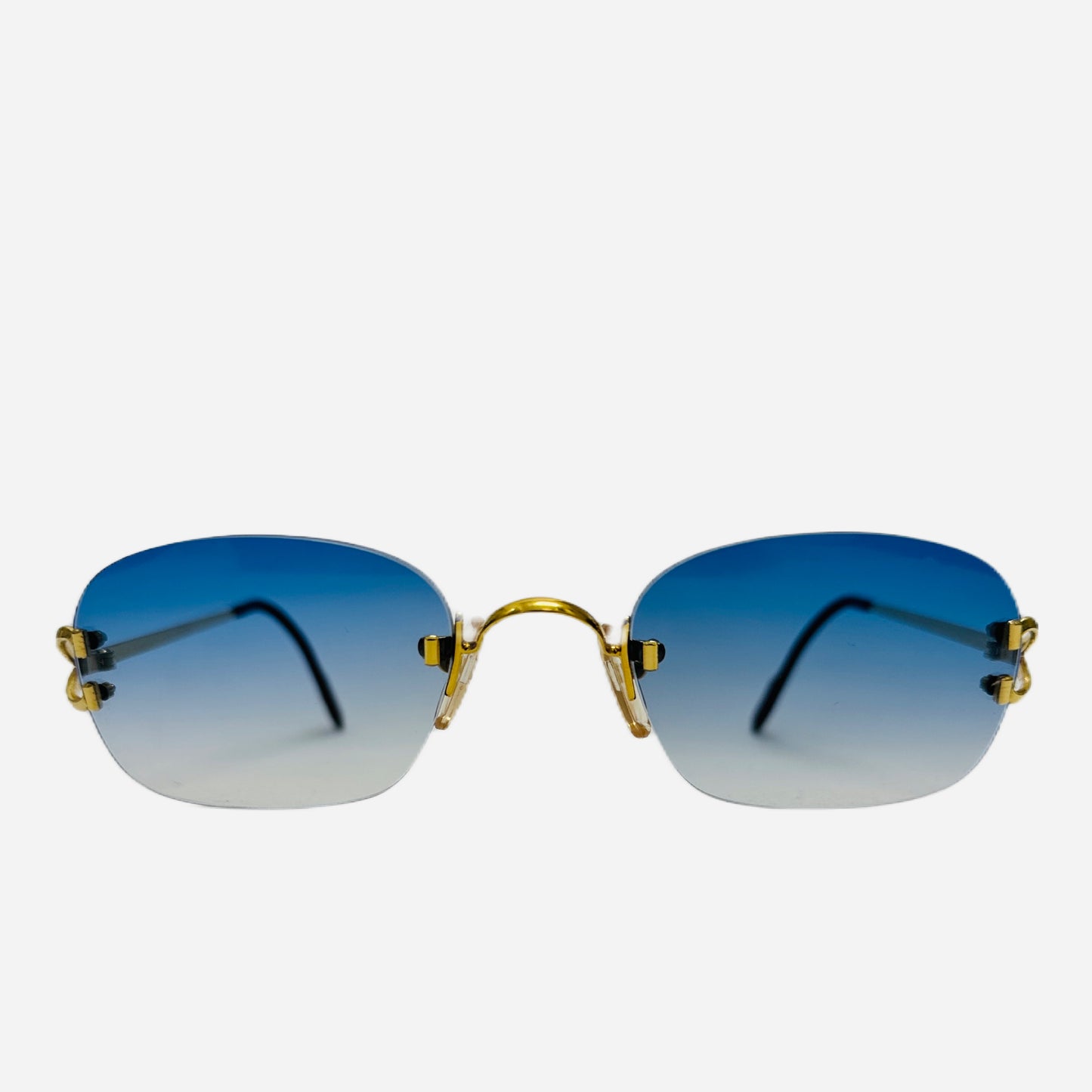 Vintage-Cartier-Big-C-Serrano-Sonnenbrille-Sunglasses-22CT-Carats-Gold-Plated-the-ssekers