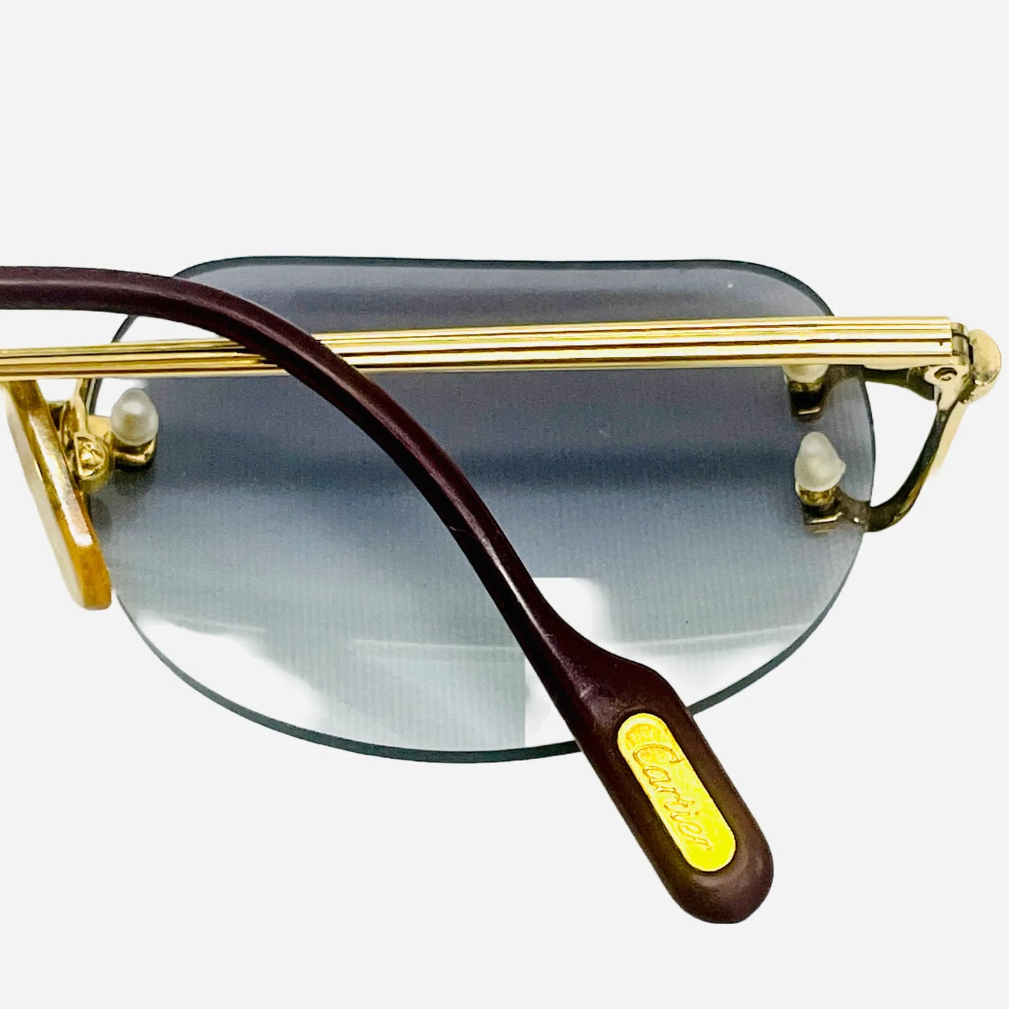 Vintage-Cartier-Big-C-Sonnenbrille-Sunglasses-22CT-Gold-Plated-the-seekers-detail-right-back
