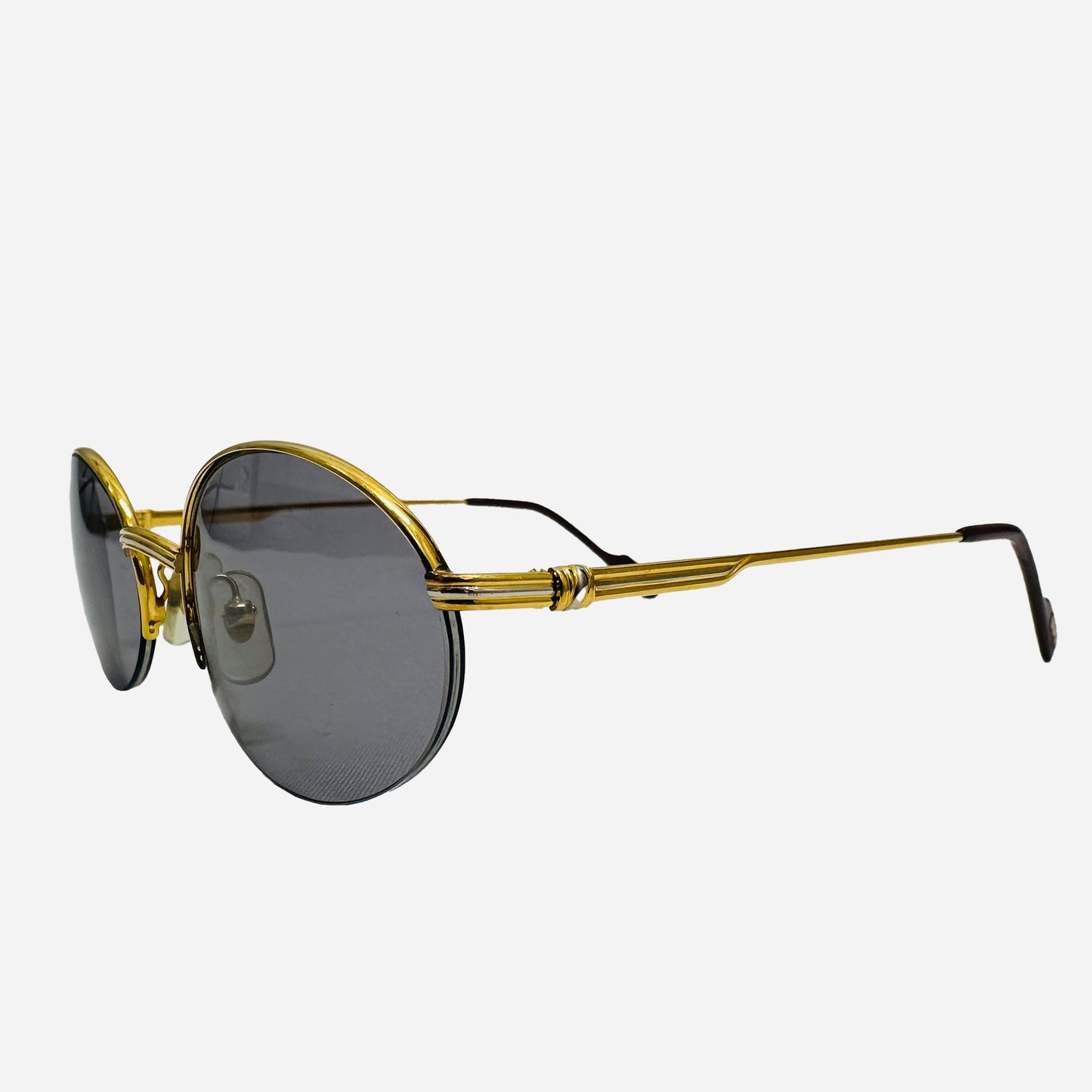 Vintage-Cartier-Colisee-22-Carats-Sonnenbrille-Sunglasses-the-seekers-vintage-designer-sunglasses-front