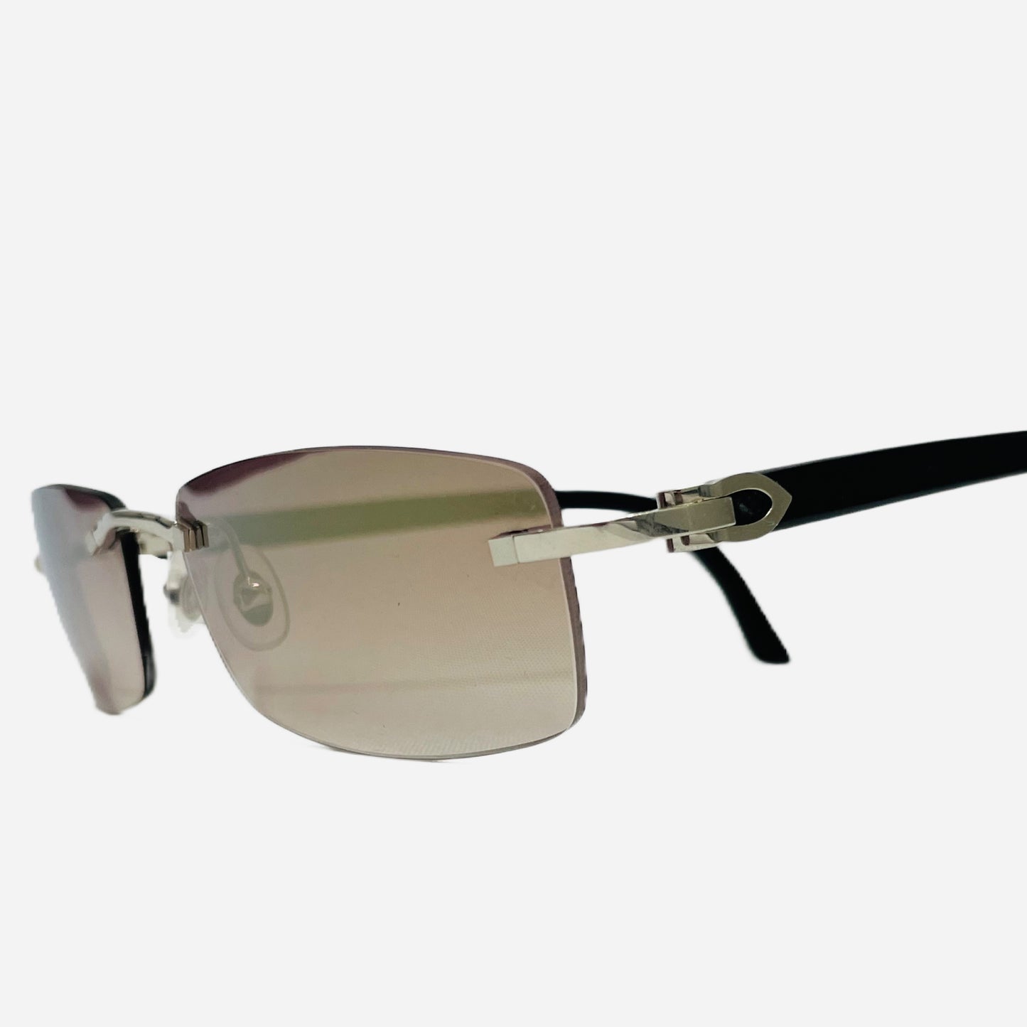 Vintage-Cartier-Ct0086o-Rimless-Titanium-Sonnenbrille-Sunglasses-the-seekers-front-side