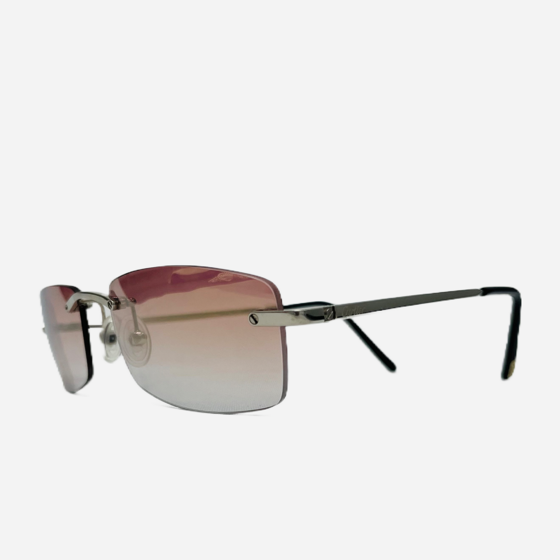 Vintage-Cartier-Ct0086o-Rimless-Titanium-Sonnenbrille-Sunglasses-the-seekers-front