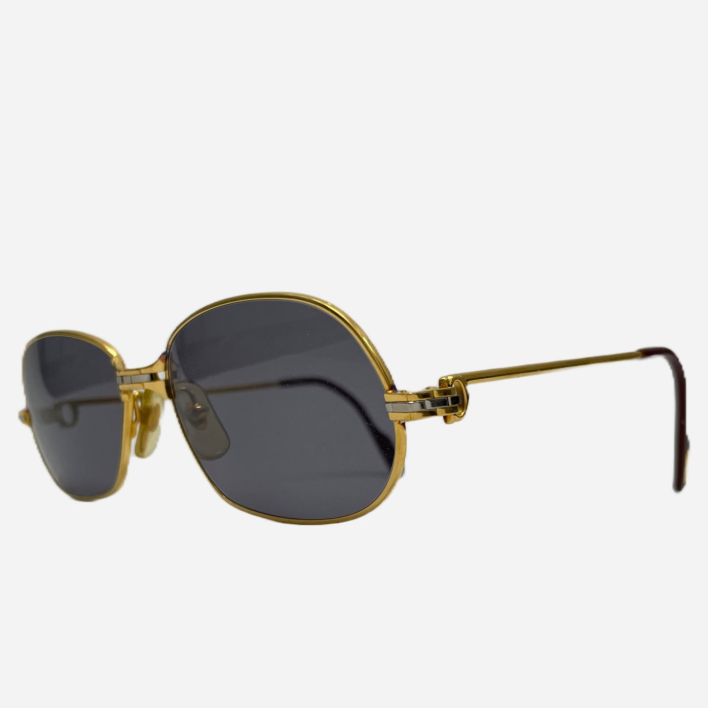 Vintage-Cartier-Panthere-Sonnenbrille-Sunglasses-22CT-Gold-Plated-the-seekers-front