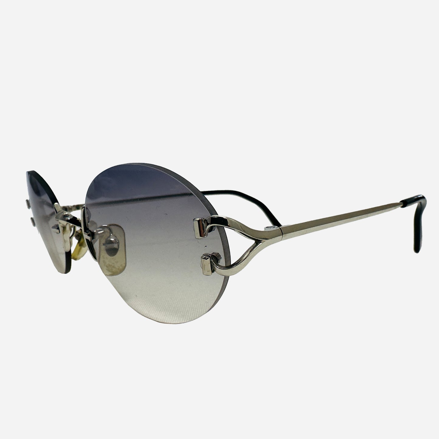 Vintage-Cartier-Sonnenbrille-Sunglasses-Little-C-Size-18-Platin-designer-the-seekers-sunglasses-front