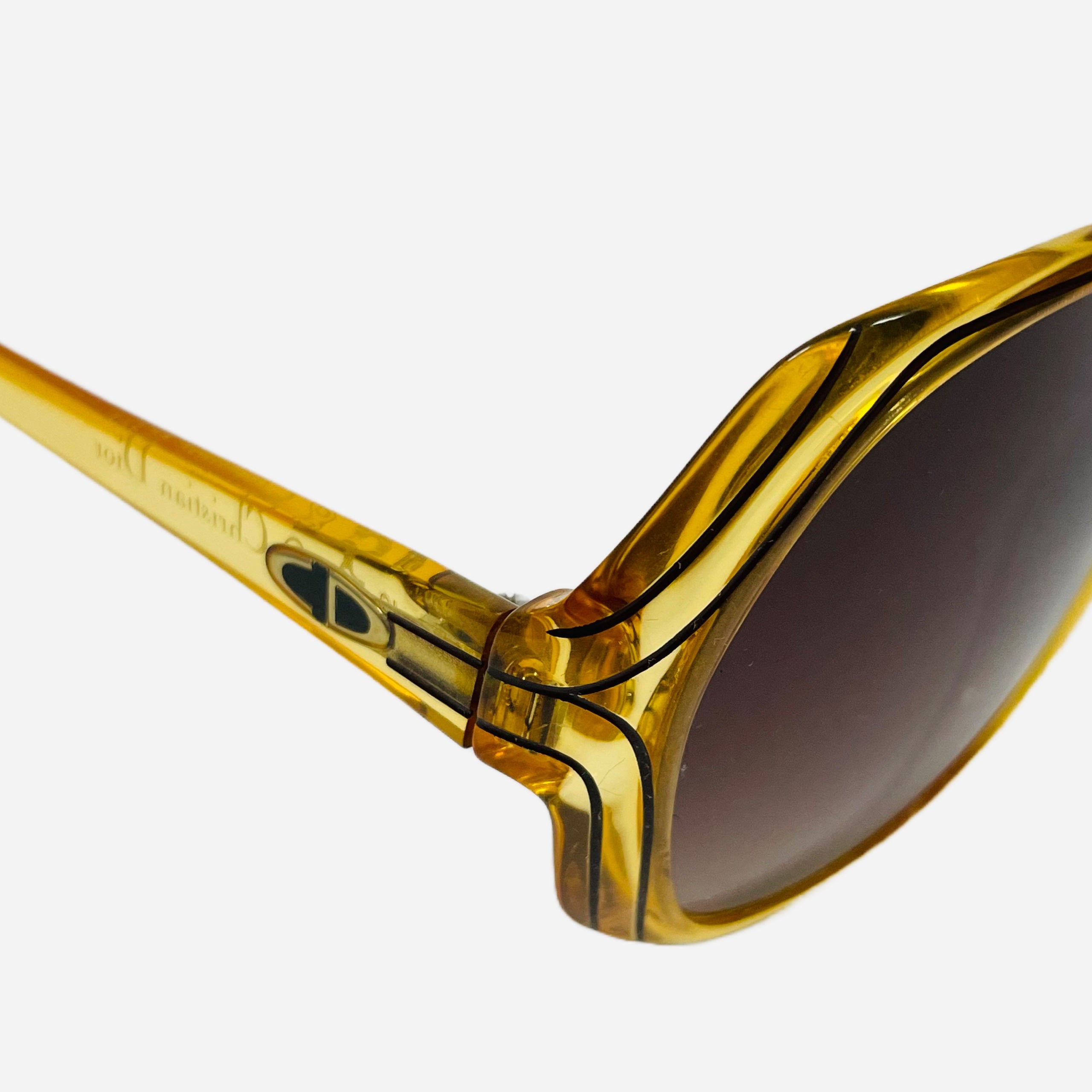 Dior top yellow sunglasses