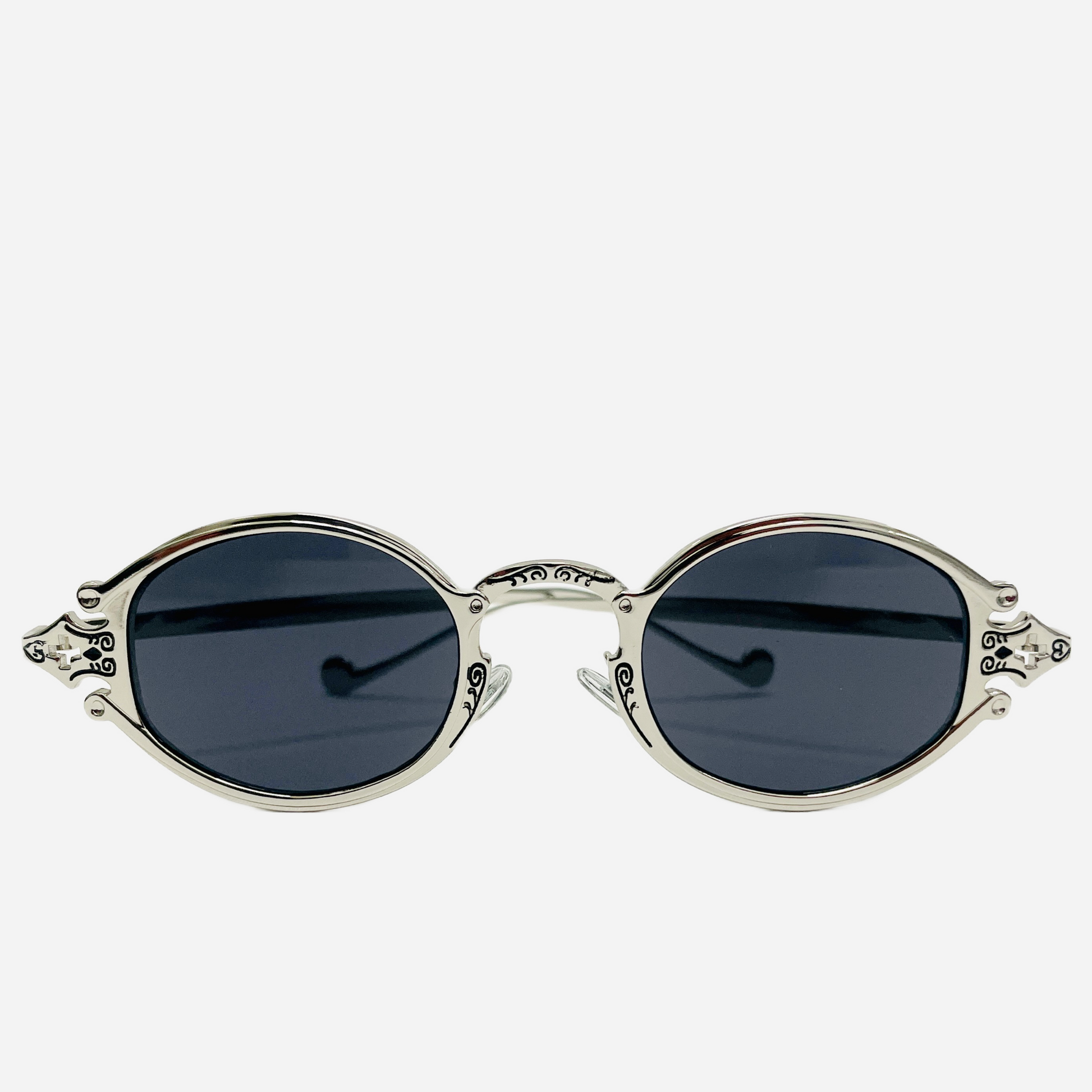 Vintage-Jean-Paul-Gaultier-Sonnenbrille-Sunglasses-Model-56-0001-silver