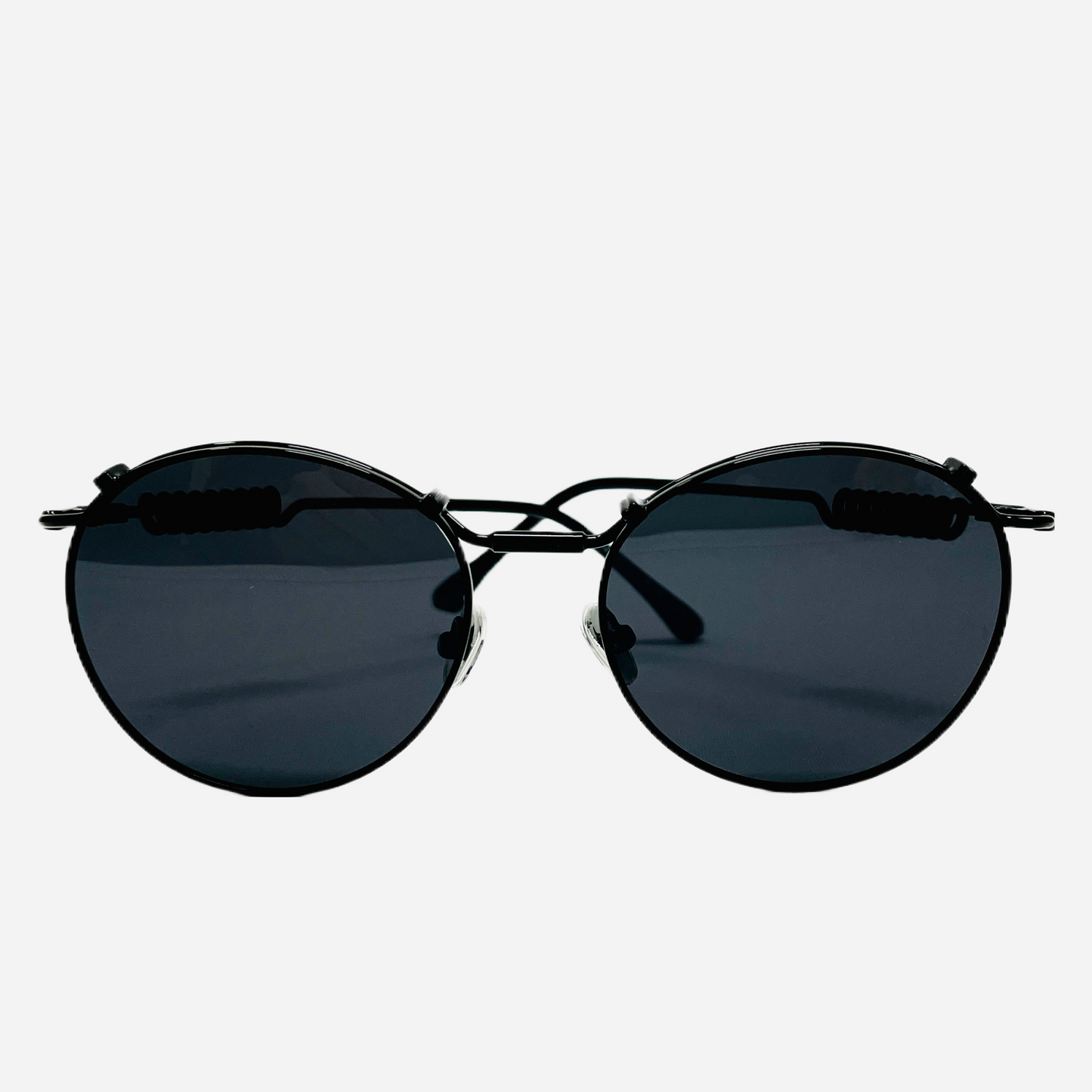 Vintage-Jean-Paul-Gaultier-Sonnenbrille-Sunglasses-Model-56-9174-black-front-1