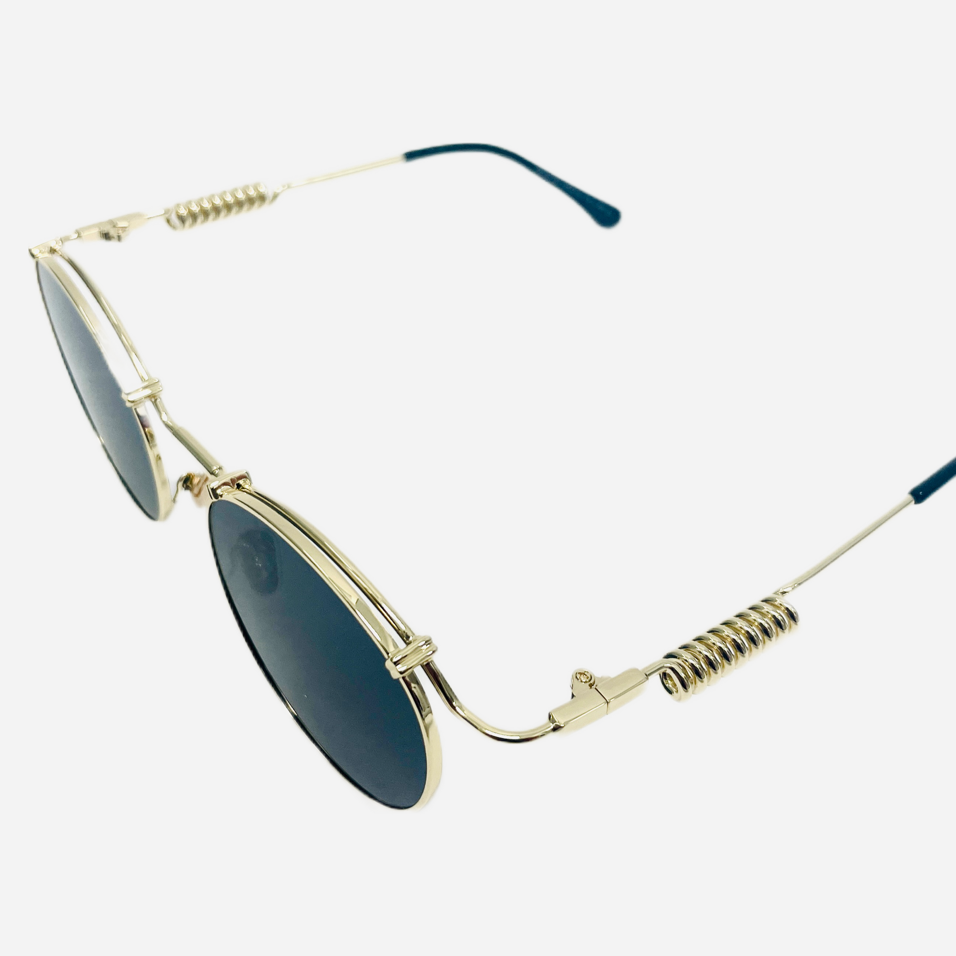 Vintage-Jean-Paul-Gaultier-Sonnenbrille-Sunglasses-Model-56-9174-gold-front-side