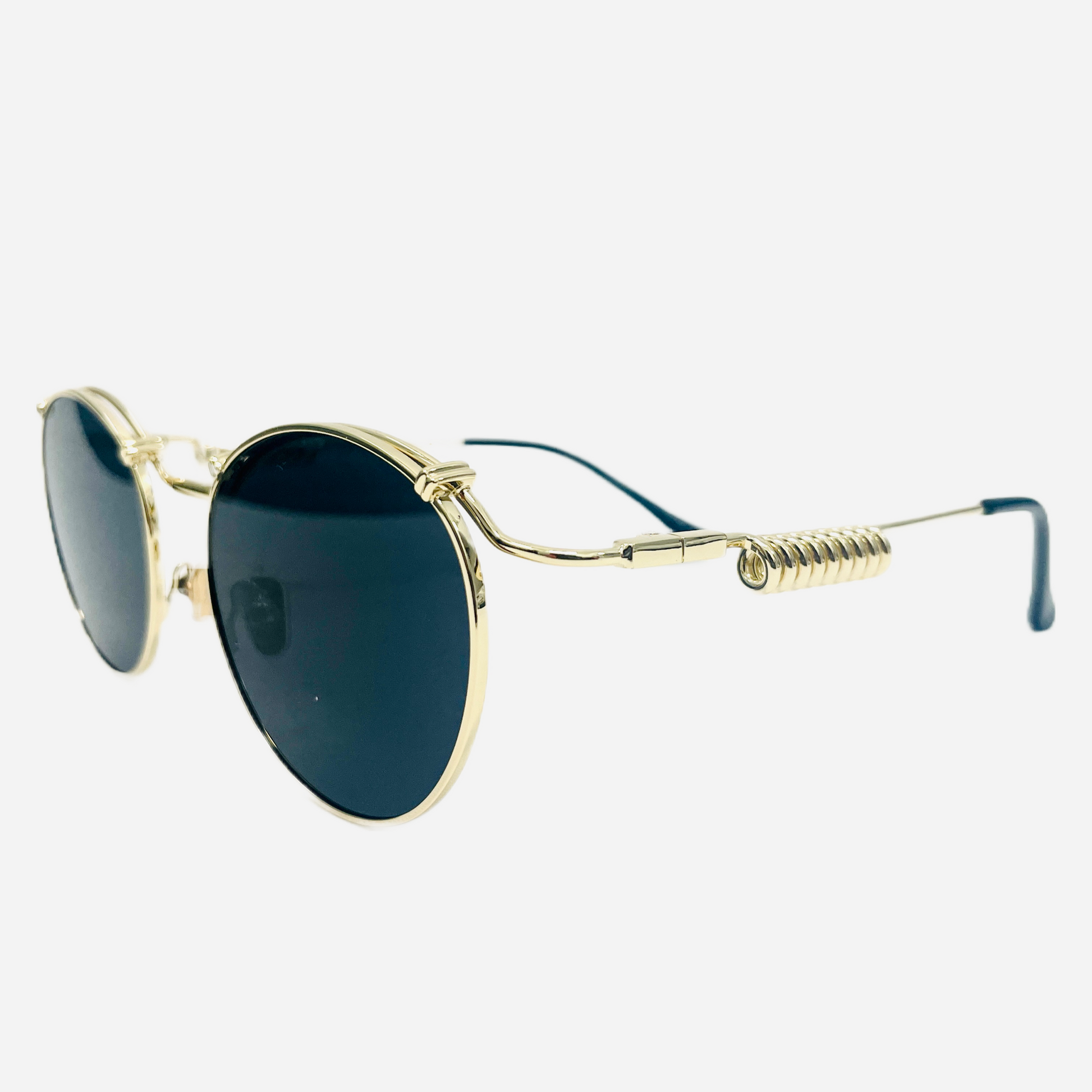 Vintage-Jean-Paul-Gaultier-Sonnenbrille-Sunglasses-Model-56-9174-gold-side