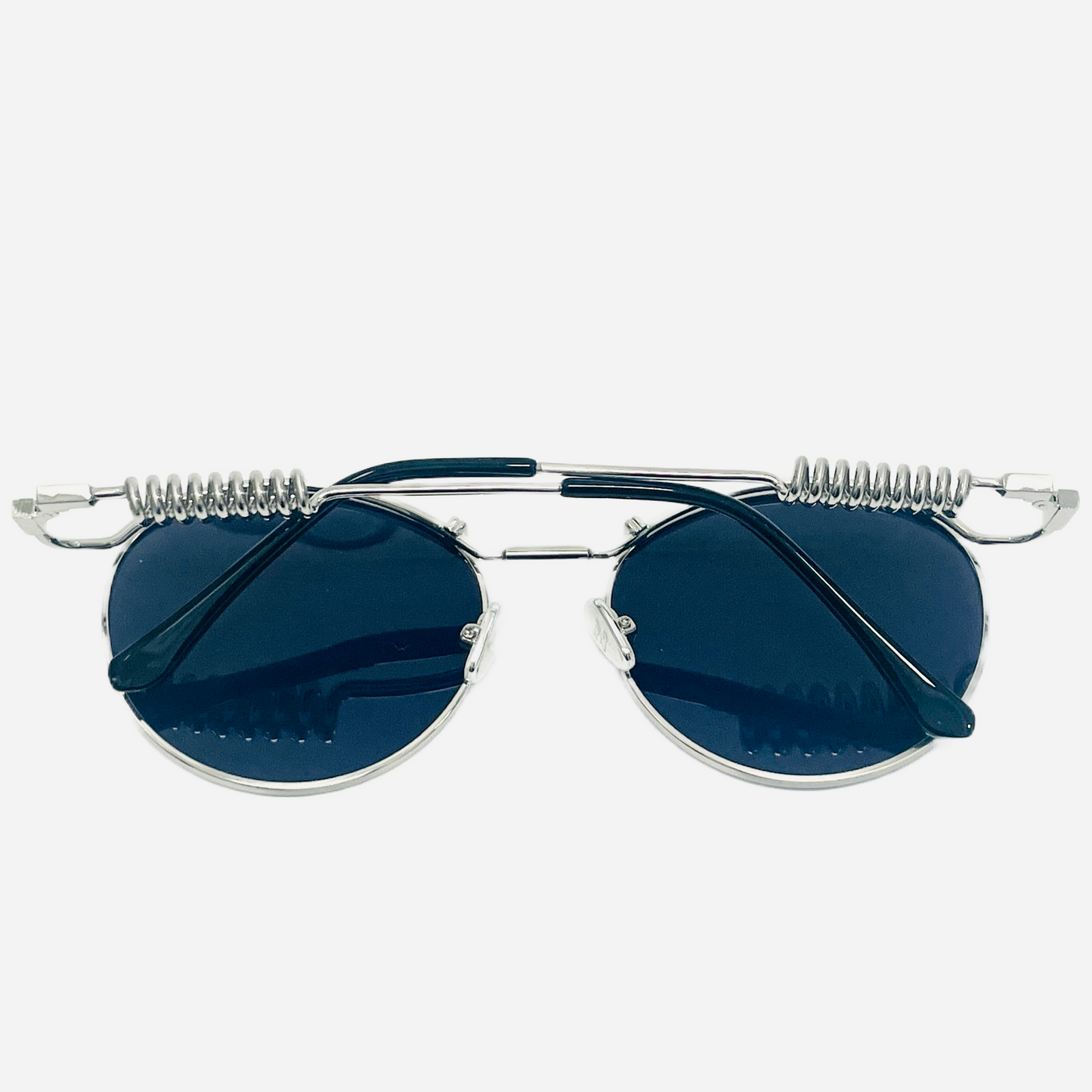 Vintage-Jean-Paul-Gaultier-Sonnenbrille-Sunglasses-Model-56-9174-silber-back