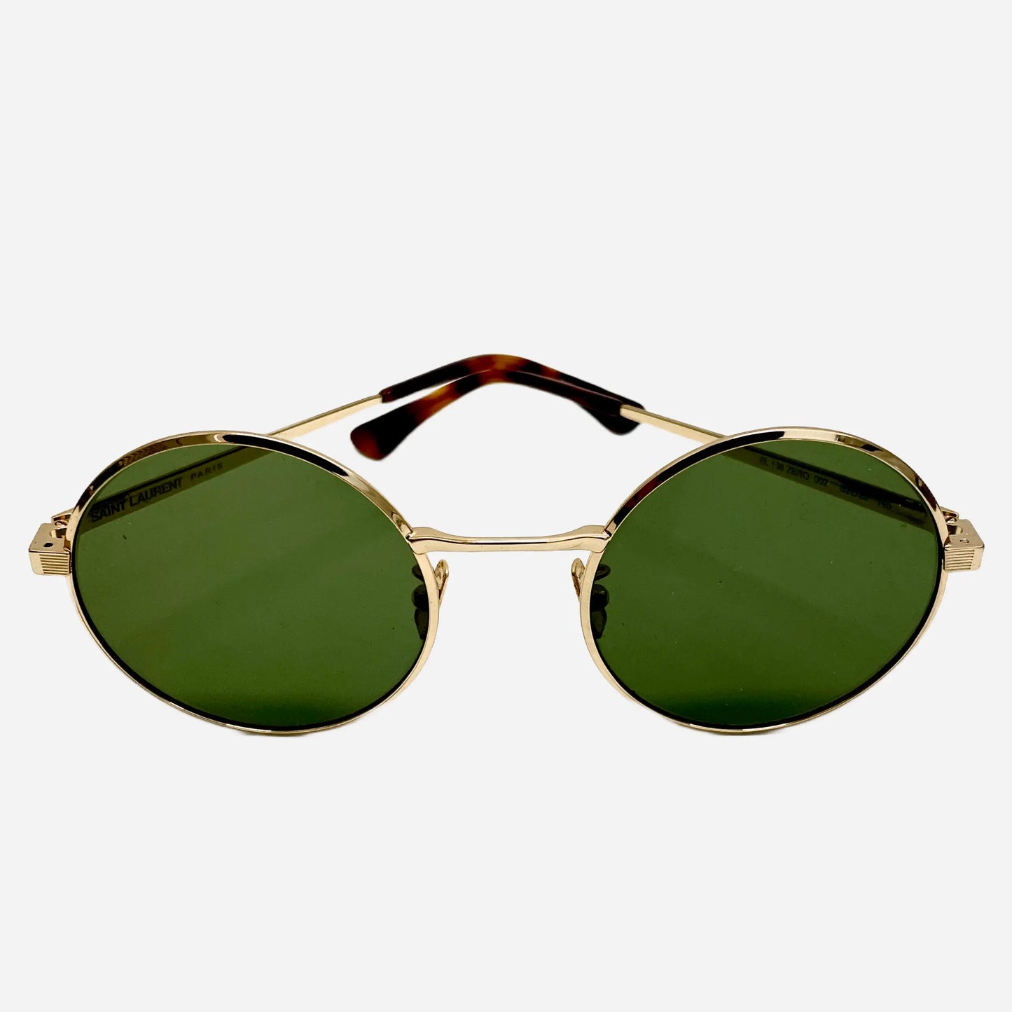        Vintage-Saint-Laurent-Sonnenbrille-Sunglasses-SL-136-ZERO-002-colour-gold-front
