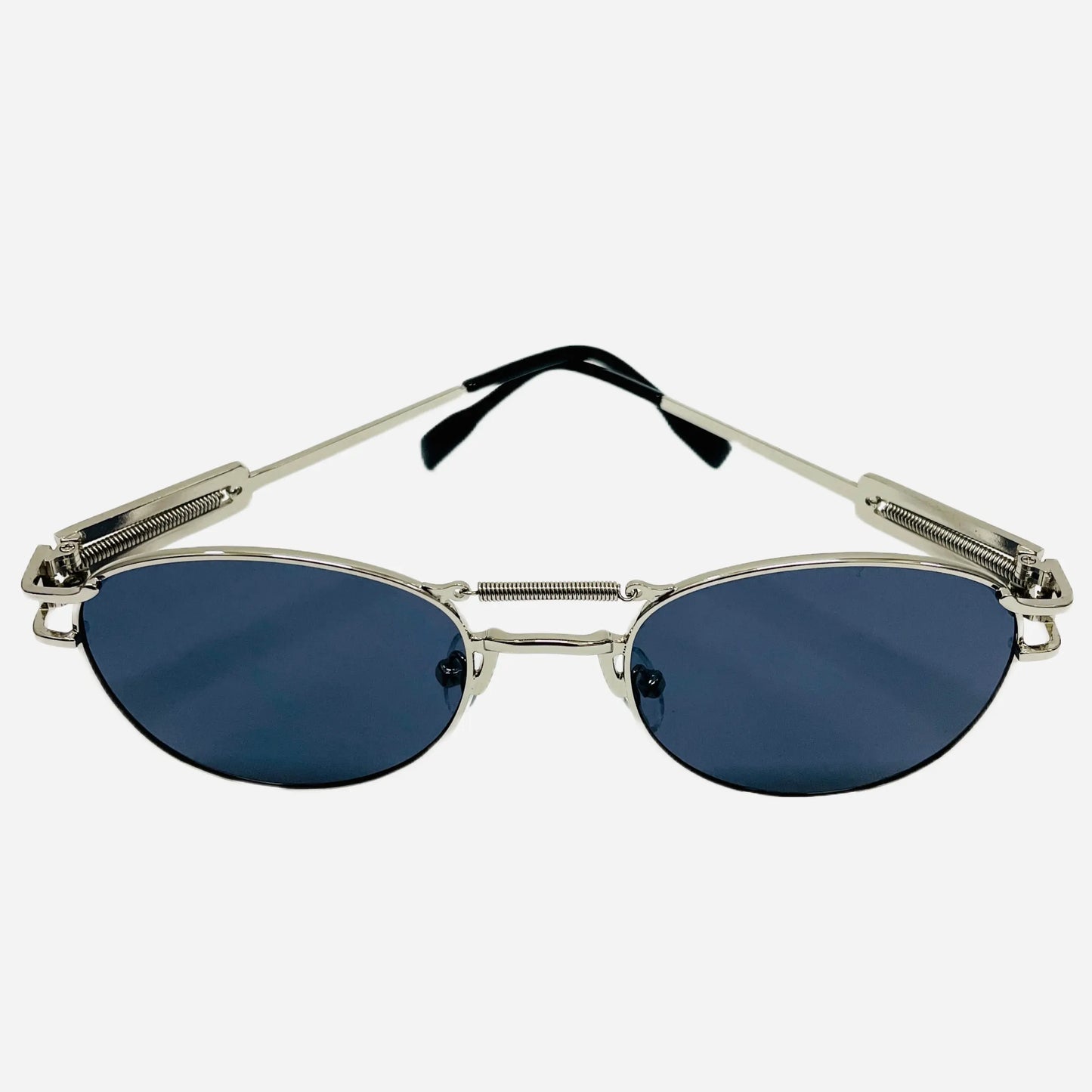 Vintage Jean Paul Gaultier Sonnenbrille Sunglasses Model 56-5107-silver-front-2