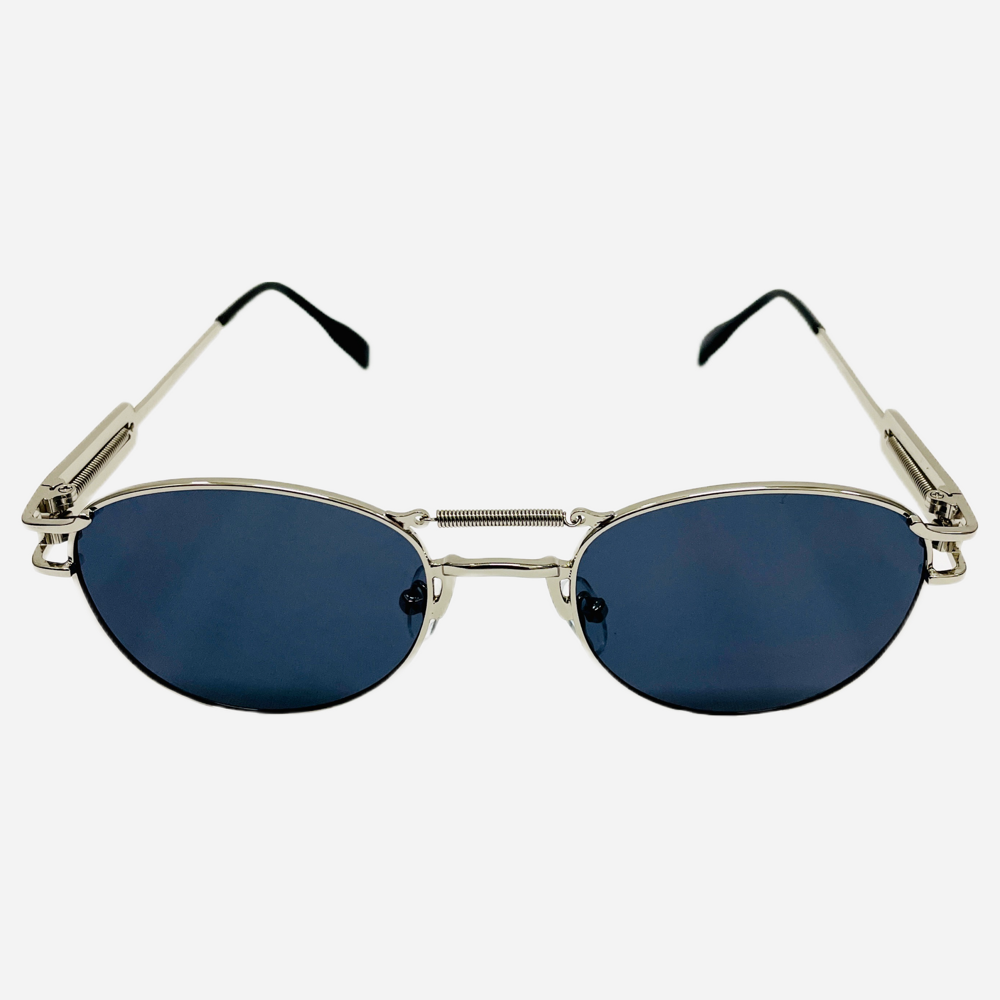Vintage Jean Paul Gaultier Sonnenbrille Sunglasses Model 56-5107-silver-front-3